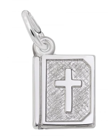 Sterling Silver Bible With Cross On Front